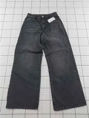 ◇ Θ グレイル GRL CU468 ワイドデニムパンツ ブラック系 Lサイズ レディース E  【1512190005912】