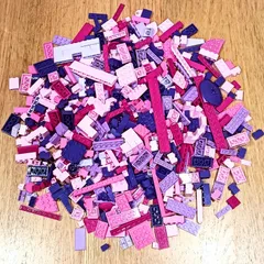 レゴ 正規品 中古 まとめ売り 約700g ピンク･紫系 大量 レゴブロック【管理番号：2953】
