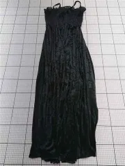 ◇ Θ ページボーイ PAGEBOY ベロアキャミソールロングワンピース ブラック系 レディース E  【1512190007664】