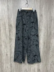 ITEMS URBAN RESEARCH アーバンリサーチ 花柄 ワイド イージー パンツ sizeF/黒ｘグレー ■■ レディース