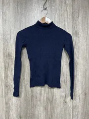 anuans アニュアンス ウール100％ タートルネック ニット セーター sizeF/濃紺 ◆■◎レディース