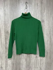 NOUQUE ヌーク ウール混 リブ編み タートルネック ニット セーター size40/緑 ◆■ レディース