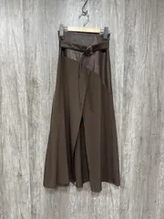 RESEXXＹ ミックスマテリアルレイヤードスカート フレア スカート sizeF/茶 ◇■ レディース