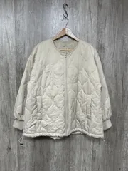 SM2 サマンサモスモス ノーカラー キルティング ジャケット sizeF/ベージュ ◆■ レディース