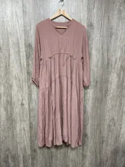 un dix cors アンディコール ティアード ロング Aライン ワンピース sizePM/ピンク ■◇ レディース