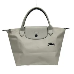 LONGCHAMP(ロンシャン) ハンドバッグ ル・プリアージュクラブ ベージュ×ネイビー 折りたたみ レザー