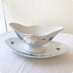 フランス雑貨☆アンティーク ジアンGien 紫陽花 ソーシエール フランスアンティーク ソーシエール｜ジアン GIEN窯「Paysages」田園