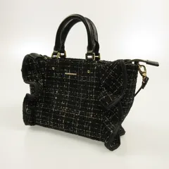 【姫路東店】 中古 Samantha Vega | サマンサベガ 2wayバッグ ツイードフリルトート(小) ブラック 【121】