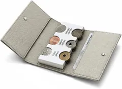 VIVIORA コインホルダー 小銭入れ お札も入る 振っても落ちない コインケース メンズ 車用 小銭ホルダー 三つ折り コンパクト 財布 (ライトグレー)