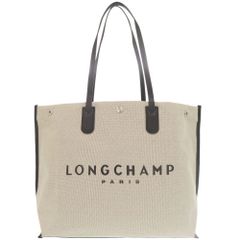 LONGCHAMP 大容量 トートバッグ ホースロゴ キャンバス A4収納可 