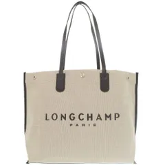 美品 ロンシャン キャンバス ベージュ トートバッグ 0442【中古】Longchamp