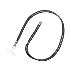 スマホショルダー ストラップ 紐 丸 ヒモ ダーク グレー スマートフォン 多機種対応 ネックストラップ SHOULTY MULTI STRAP 長さ調節可能 ベーシックタイプ  【普通郵便にて10営業日以内発送】