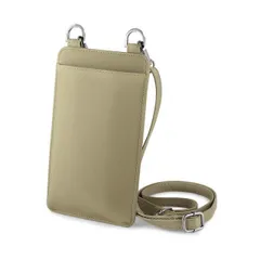 スマホショルダーポーチ ピスタチオ グリーン シンプル レザー スマホ ショルダー ポーチ ケース バッグ PUレザー 合皮 ファスナー  SHOULTY MULTI POUCH ミニマルタイプ LN-SSP01GR 【定形外郵便にて発送】【10日以内発送】
