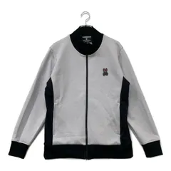 中古 メンズ サイコバニー Psycho Bunny ブルゾン L ライトグレー 蓄熱素材 ロゴ総柄 ジャージ