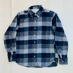 Japanese Vintage 無印良品 MUJI ネルシャツ タータンチェック コットン Lサイズ グレー系