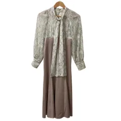 未使用 23AW MERCURYDUO マーキュリーデュオ 渡辺美優紀 コラボ 異素材ドッキングマーメイドワンピース S ピンク レディース 古着 中古 USED