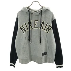 NIKE ナイキ 長袖 スウェットパーカー M グレー プルオーバー 裏起毛 メンズ 古着