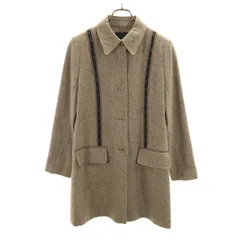 TRUNK HIROKO KOSHINO トランク コシノヒロコ 日本製 ウールブレンド コート 40 ベージュ レディース 古着