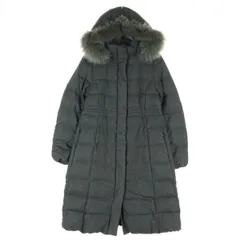 美品 KUMIKYOKU 組曲 長袖 ダウンコート S2 グレー系 レディース 古着