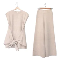 LAUREN MANOOGIAN(ローレンマヌージアン) レディースパンツセットアップ レディース - アイボリー ニット