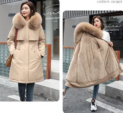 中綿コート レディース 冬服 暖かい 裏起毛 厚手 裏ボア 防寒 防風 アウター 体型カバー 保温フード付き カジュアル 寒さ対策225588