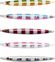 Akira Trading 5-Color Set Lure Metal Jig Long Cast Luminous Freshwater and Saltwater Fishing Yellowtail, Amberjack, Bluefish, Cutlassfish, Seabass, Tuna, Flounder, Yellowtail, Trout, Bonito, Slow Jigging (250g)