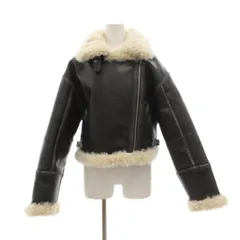 ムルーア MURUA ヴィンテージライクショートフェイクムートン ジャケット ブルゾン F 黒 ブラック 12450200101-02 /JS ■GY53