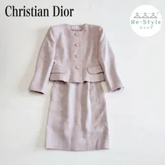 マドモアゼルディオール　スカートセットアップ　マドモアゼル　ヘリンボーン　お呼ばれ　Christian Dior 　サイズ　L・M