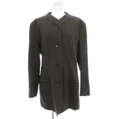 カルバンクライン CALVIN KLEIN ノーカラージャケット ウール 11 カーキ 緑 /GV