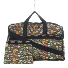 レスポートサック LesportSAC ボストンバッグ ショルダー ナイロン 車柄 ポーチ付 マルチカラー /RI ■OS