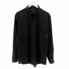 ザラ ZARA シャツ 長袖 ボタンダウン 無地 スリムフィット XL 黒 ブラック /NM8
