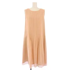 デイジーリンフォクシー DAISY LIN For FOXEY フレアワンピース ひざ丈 ノースリーブ クルーネック ウール混 42 ピンク /BB