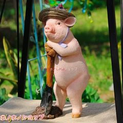 ブタさんのオブジェ 引っ掛けられるタイプ インテリア 置物