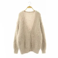 ナイスクラップ NICE CLAUP カーディガン ニット Vネック 長袖 F ピンクベージュ /AT ■OS ■GY39 ■AX