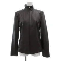 カルバンクライン CALVIN KLEIN ライダースジャケット シングル レザー 羊革 4 茶 ブラウン /JS ■GY13のサムネイル