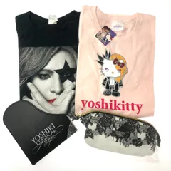 yoshikitty サンリオ XJAPAN/YOSHIKI/グッズまとめ売り サイズ:L/XL Tシャツ2枚/ポーチ/ミラー    ブラック/ホワイト ユニセックス / 240001180185