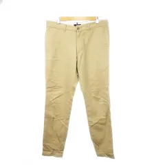 ビームスハート BEAMS HEART パンツ L 茶 ブラウン 無地 フルレングス /MN23 ■GY58