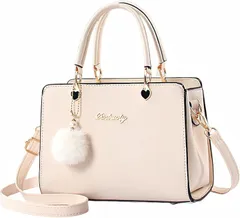 Raizm ハンドバッグ ショルダーバッグ 斜め掛けバッグ レディース 通勤 軽量 PUレザー 2way (ホワイト)