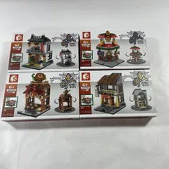 ★ 希少！ SEMBO BLOCK 唐人街 未開封4箱 まとめ売り コンプリート 601061/ 601062/ 601063/ 601064 レゴ互換 現状品 0.04kg