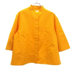 JIL SANDER ジルサンダー 24SS スナップボタンショートスリーブシャツジャケット J02DL0163 オレンジ系 36