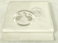 夏帯 名古屋帯 絽 正絹 美品 丸紋 五三桐 - メルカリ