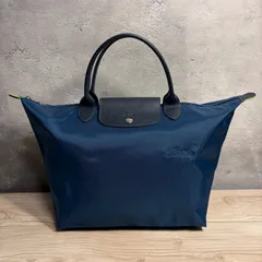 ✨Longchamp ル プリアージュ L トートバッグ ネイビー ナイロン ロゴ 美品✨