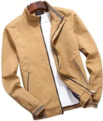 aspersio アスペルシオ ブルゾン ジップアップ ジャンパー メンズ アウトドア ジャンバー ma-1 ma1 防寒 暖かい アッタカ 防風 裏地 花柄 長袖 ながそで ナガソデ ミリタリー ジャケット コート (ライトベージュ,  M)