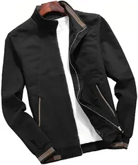 aspersio アスペルシオ ブルゾン ジップアップ ジャンパー メンズ アウトドア ジャンバー ma-1 ma1 防寒 暖かい アッタカ 防風 裏地 花柄 長袖 ながそで ナガソデ ミリタリー ジャケット コート (オフブラック,  L)