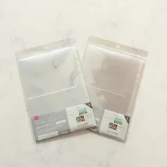 新品 DAISO ダイソー A5クリアポケット L版写真サイズ リフィル スタンダード 8枚入り シール帳 シールファイル シールノート コレクション アルバム 事務用品