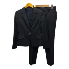 グリーンレーベルリラクシング ユナイテッドアローズ green label relaxing セットアップ フォーマル スーツ ストライプ ジャケット パンツ 38 黒 ブラック