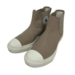 コンバース CONVERSE ハイカットスニーカー サイドゴア プリント 31303320 22.5 茶 ブラウン 白 ホワイト