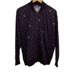 HYSTERIC GLAMOUR(ヒステリックグラマー) ブルゾン サイズF レディース美品  - パープル×白 長袖/ドット柄/パンダ柄/春/秋