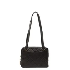 シャネル マトラッセ ワンショルダーバッグ ブラック ラムスキン レディース CHANEL【1-0249401】