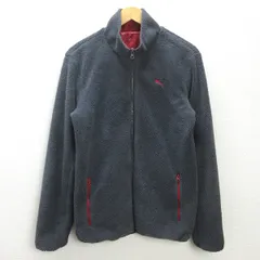 g■プーマ/PUMA ボアリバーシブルジャケット/567563【L】灰赤/men's/8【中古】■